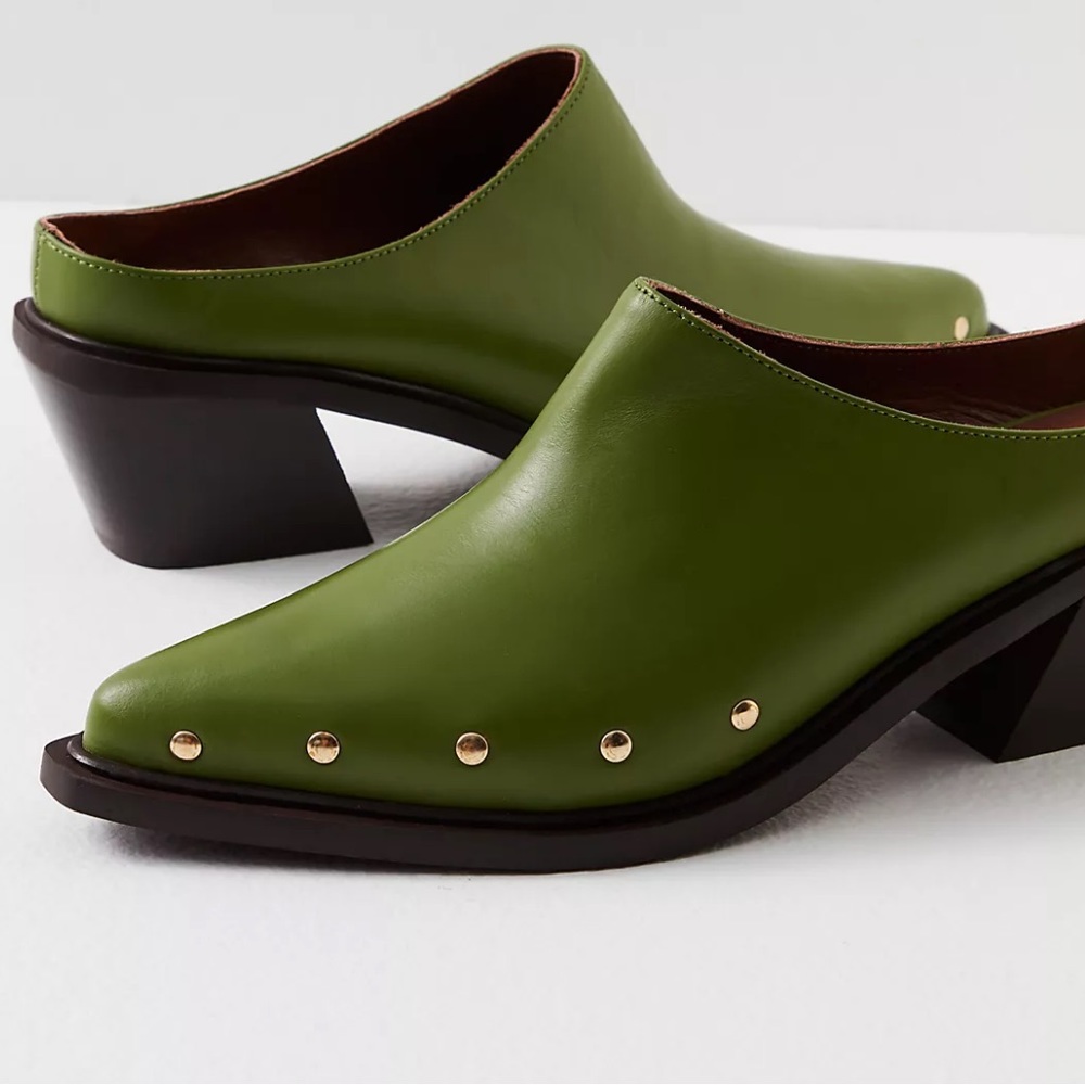NWOT ALOHAS Lorenzo Leather Mules - Picture 2 of 14